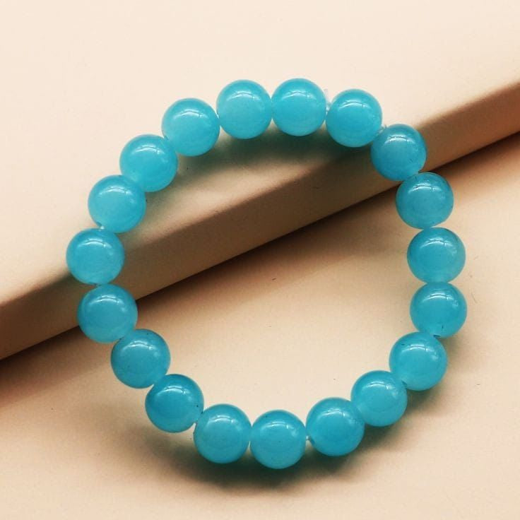 Blue beaded bracelet