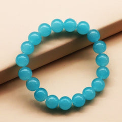 Blue beaded bracelet