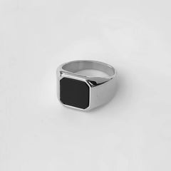 Square Agate ring
