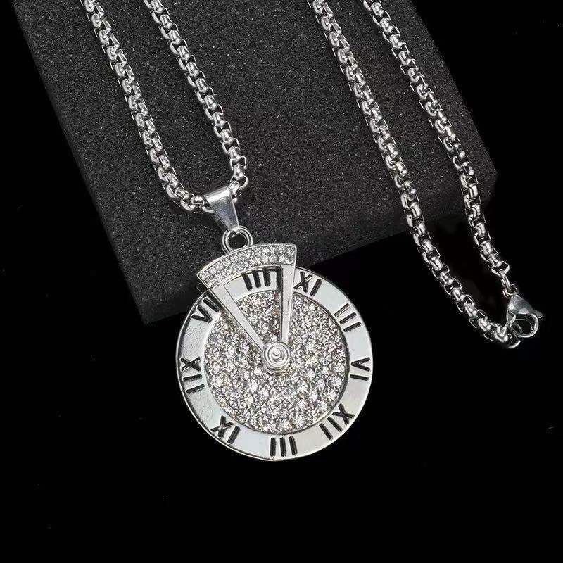 Roman numeral sweater pendant
