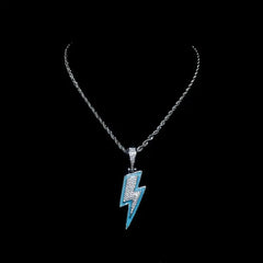 Iced blue lighting pendant
