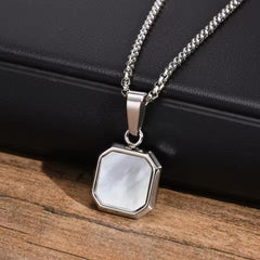 Square stone pendant
