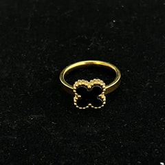 Black leaf ring