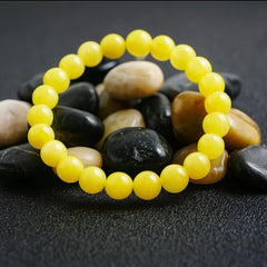Yellow beaded bracelet