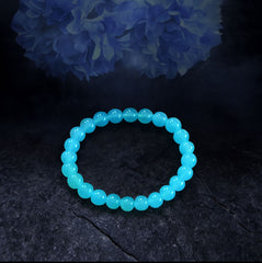 Blue beaded bracelet
