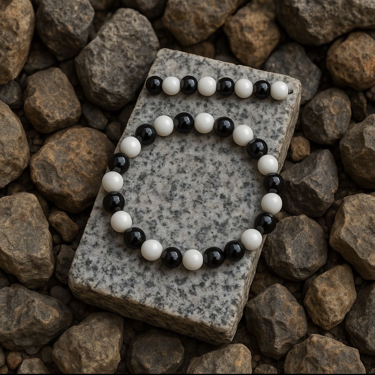 Black & White beaded bracelet