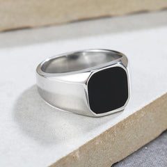Square Agate ring
