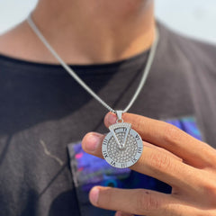 Roman numeral sweater pendant