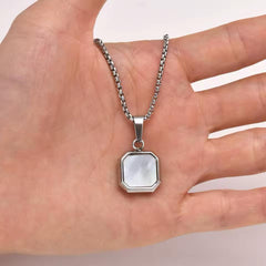 Square stone pendant