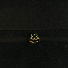 Black leaf ring